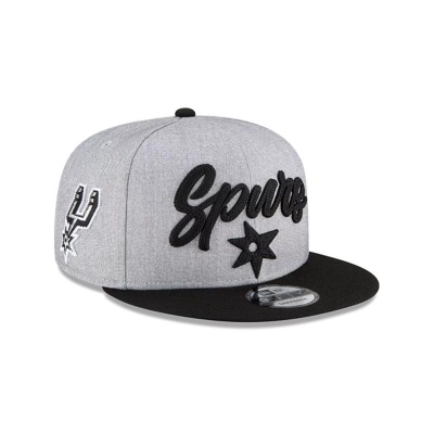 Grey San Antonio Spurs Hat - New Era NBA Official NBA Draft 9FIFTY Snapback Caps USA3954160